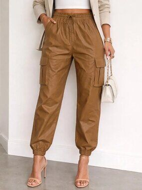 NWT: Easel Faux Leather Joggers Sizes Small and Medium